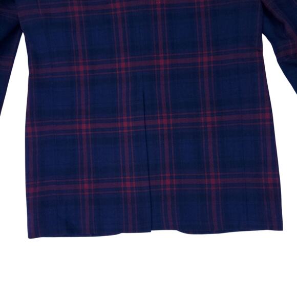 Vintage McDonogh School 100% Wool Uniform Blazer Jacket Blue Red Plaid Sz 34R - Picture 11 of 15